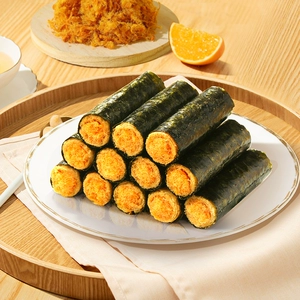 【三只松鼠_肉松海苔卷180g】箱装夹心海苔海味蛋卷休闲健康零食