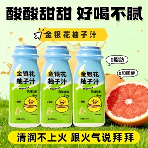 【现货速发】金银花柚子汁220ml*10瓶春夏婴幼儿酸甜新鲜健康饮品