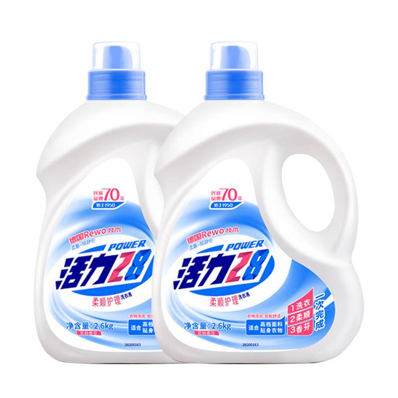 拍4件！活力28洗衣液8大瓶共41.6斤