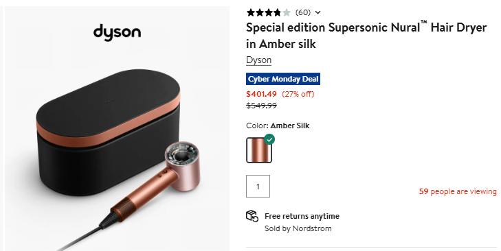 Dyson Supersonic Hair Dryer 30% off at Nordstrom