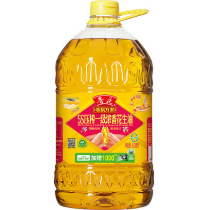 136.65元包邮！鲁花 5S压榨一级花生油 6.08L