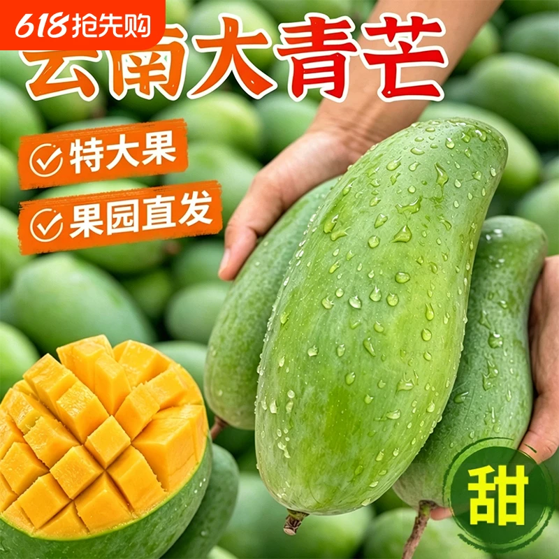 正宗云南大青芒软糯香甜新鲜水果芒果新鲜水果新鲜现摘直发