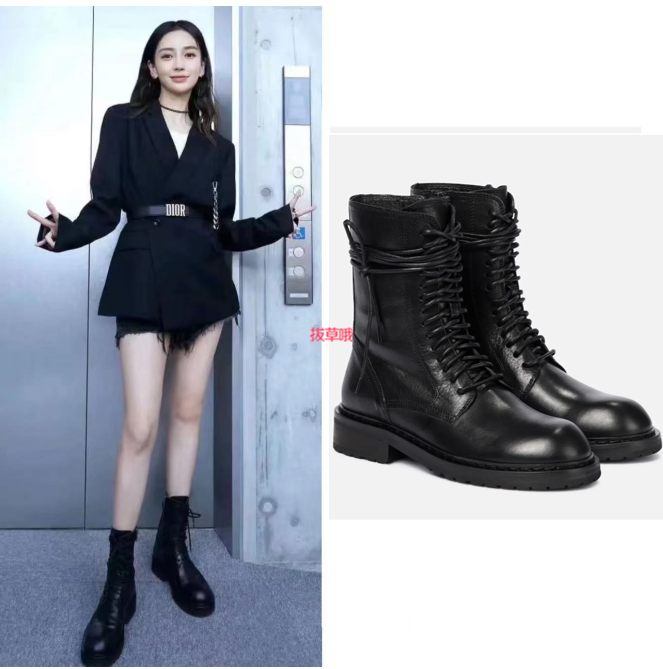 Ann Demeulemeester 系带女靴,折后€453.6 - 拔草哦