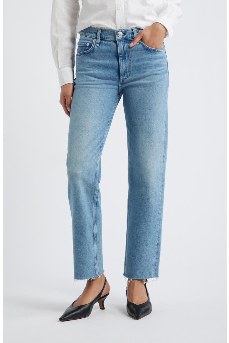 rag & bone Harlow Mid Rise Straight Leg Jeans