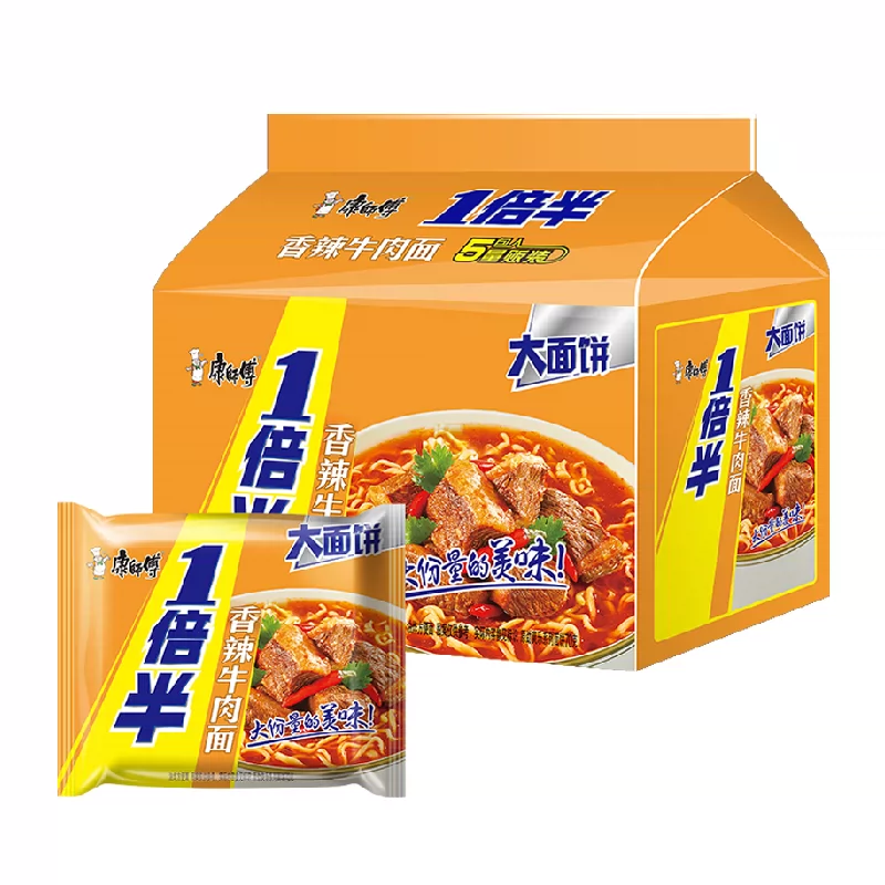 康师傅香辣牛肉面袋装