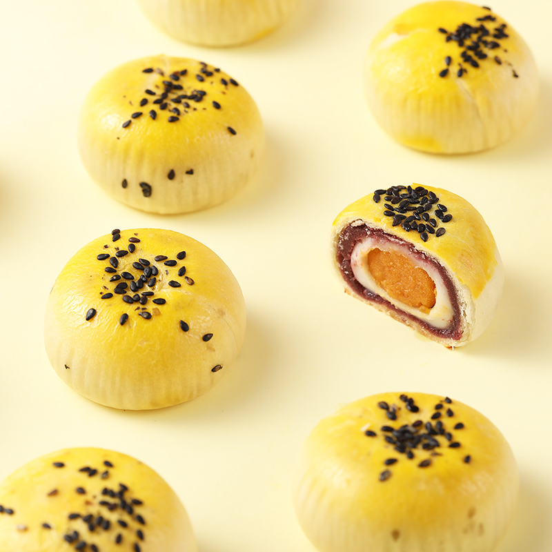 楼兰蜜语蛋黄酥5枚雪媚娘大颗粒营养糕点