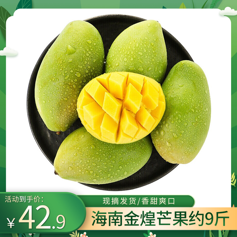 【生鲜水果】怡融生鲜 海南金煌芒果  当季新鲜大果青芒*9斤