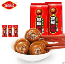 4.9元包邮！金冠黑糖话梅糖棒棒糖7.2g*20支