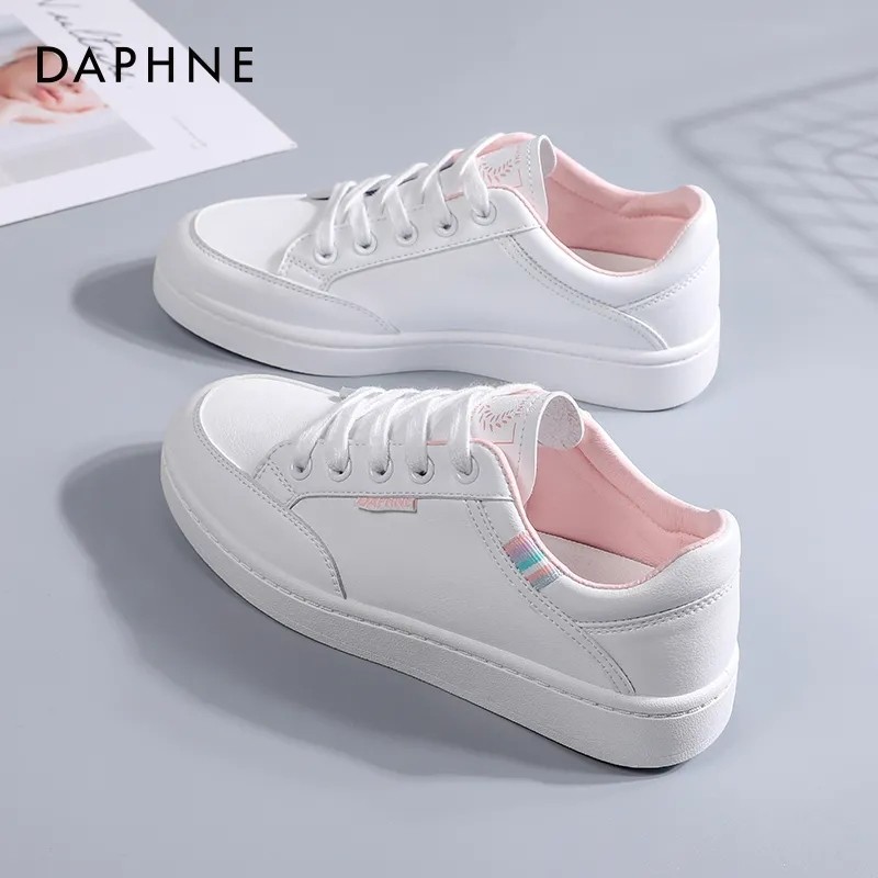 【JD旗舰店】达芙妮（DAPHNE）2022年春秋季新款小白鞋