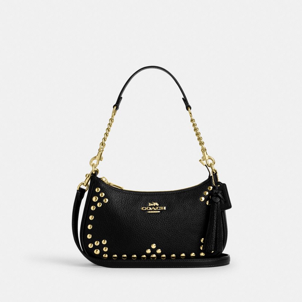 coach teri shoulder bag with rivets CAK03-IMBLK