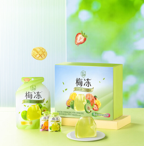 27.8元包邮！溜溜梅 梅の冻果冻布丁 蒟蒻梅冻 720g/盒