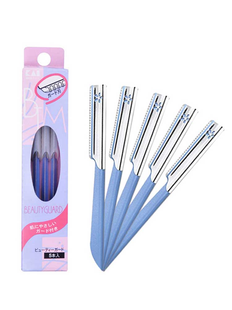 【5把】kai贝印带护网修眉刀