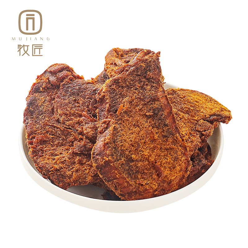 拍2件牧匠办公室零食原切肉干特产大片*3盒
