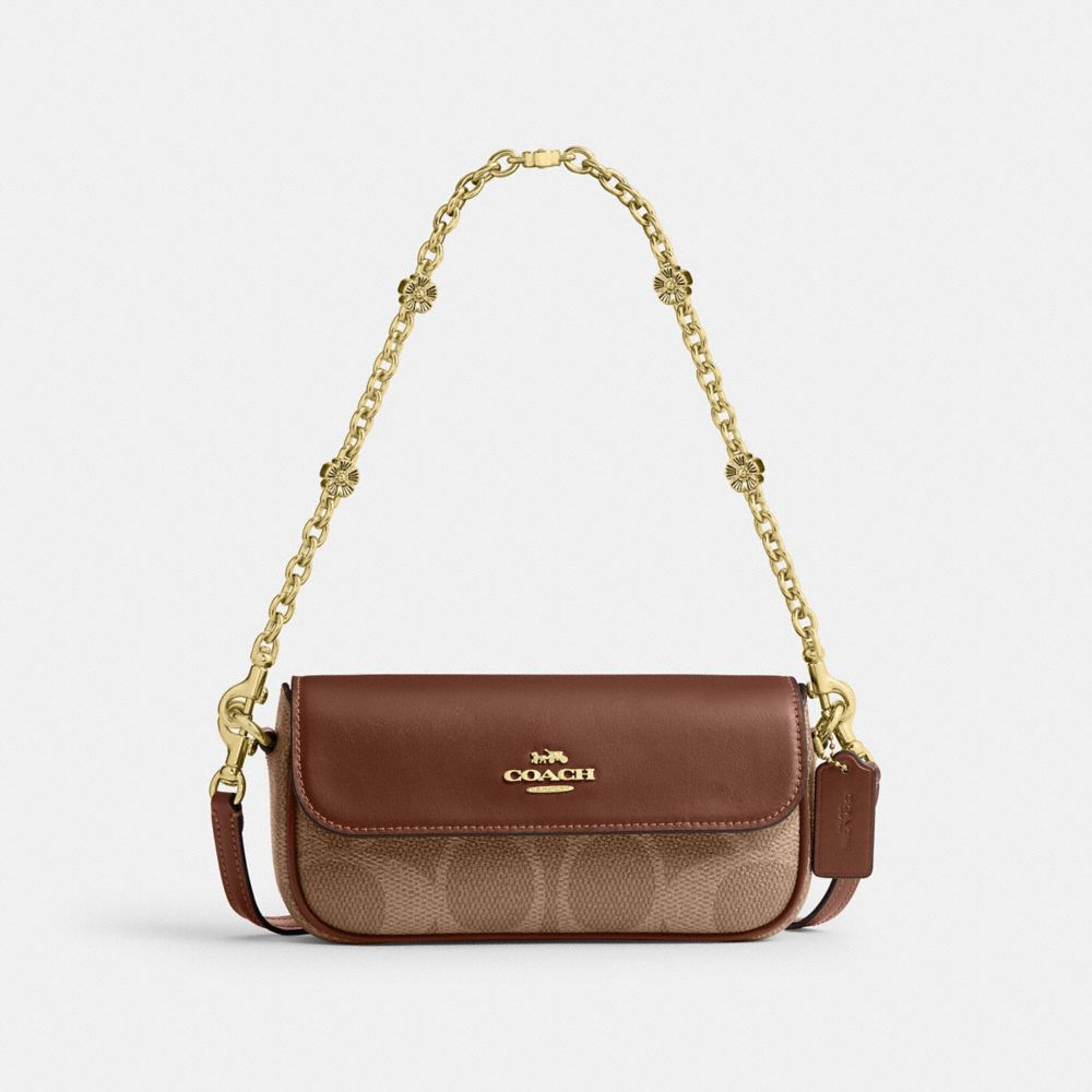 coach hailey flap bag in signature canvas CBJ14-IMXHE