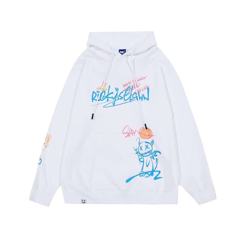 RickyisClownJOKERiC小恶魔涂鸦连帽卫衣
