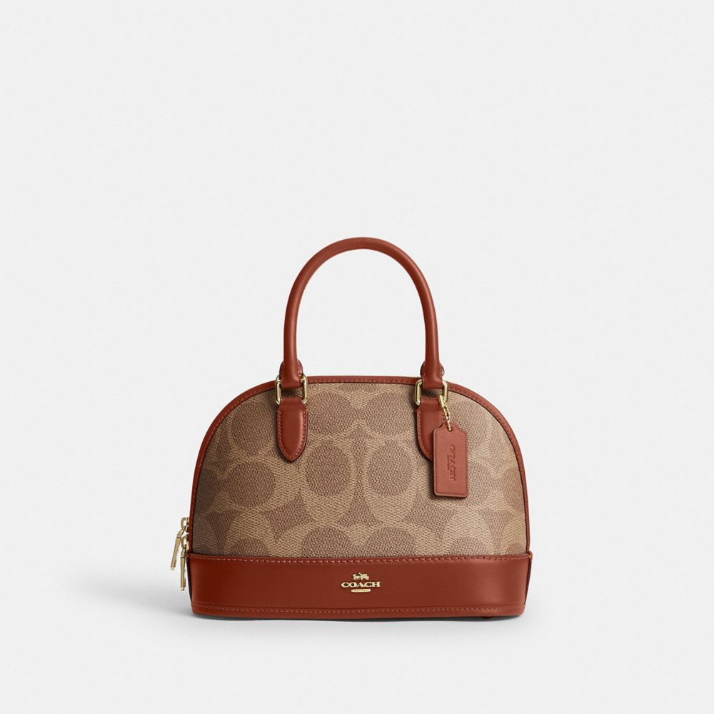 coach sabrina satchel bag in signature canvas CAS19-IMXIS