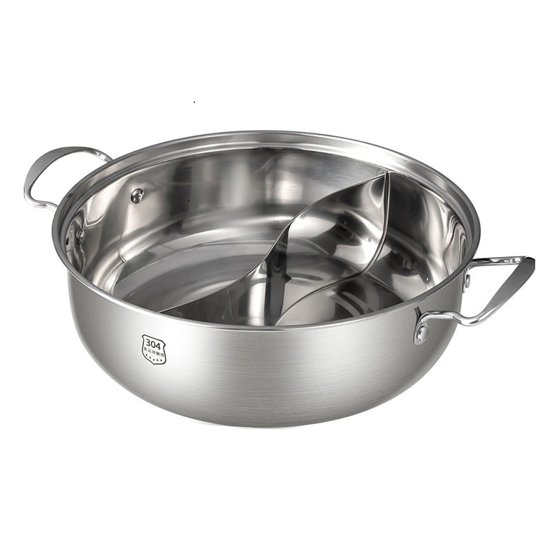 美的304不锈钢大容量鸳鸯锅火锅家用