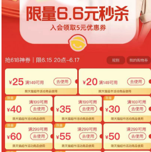 618猫超 最后一波所有券合集 先领防身~