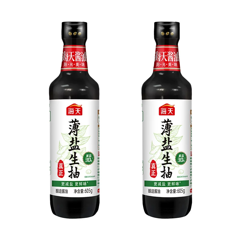 海天薄盐生抽605g*2瓶