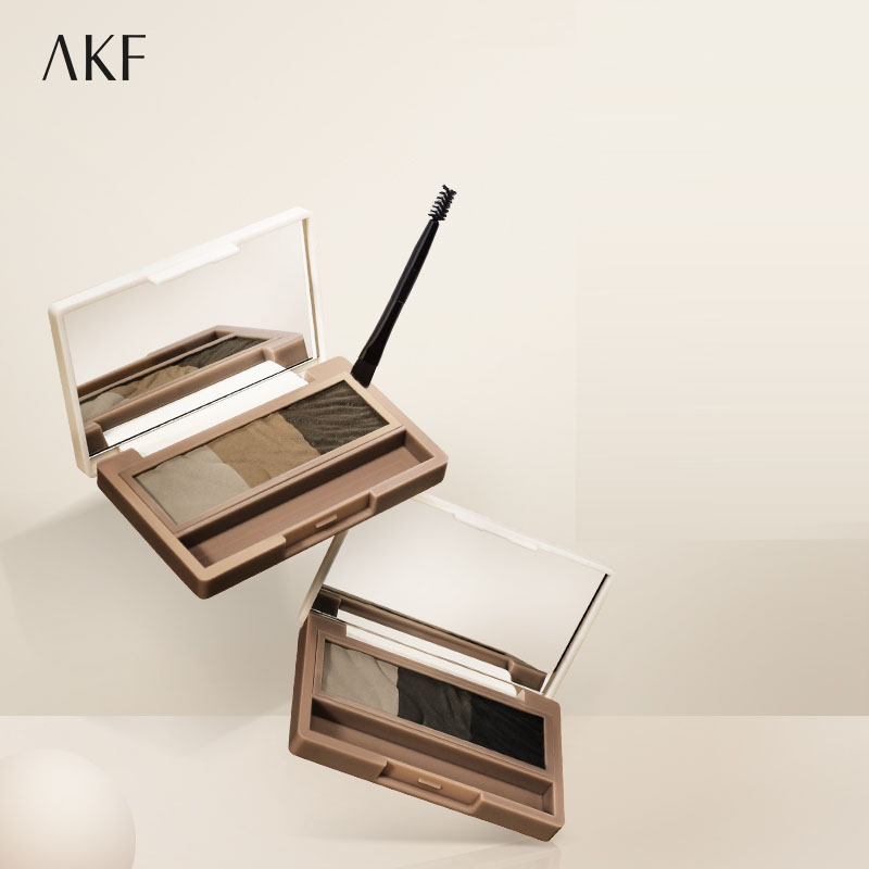 AKF自然立体防汗三色眉粉