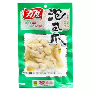 有友泡椒凤爪筋骨棒鸡爪山椒酸辣猪皮晶竹笋年货解馋零食旗舰店R