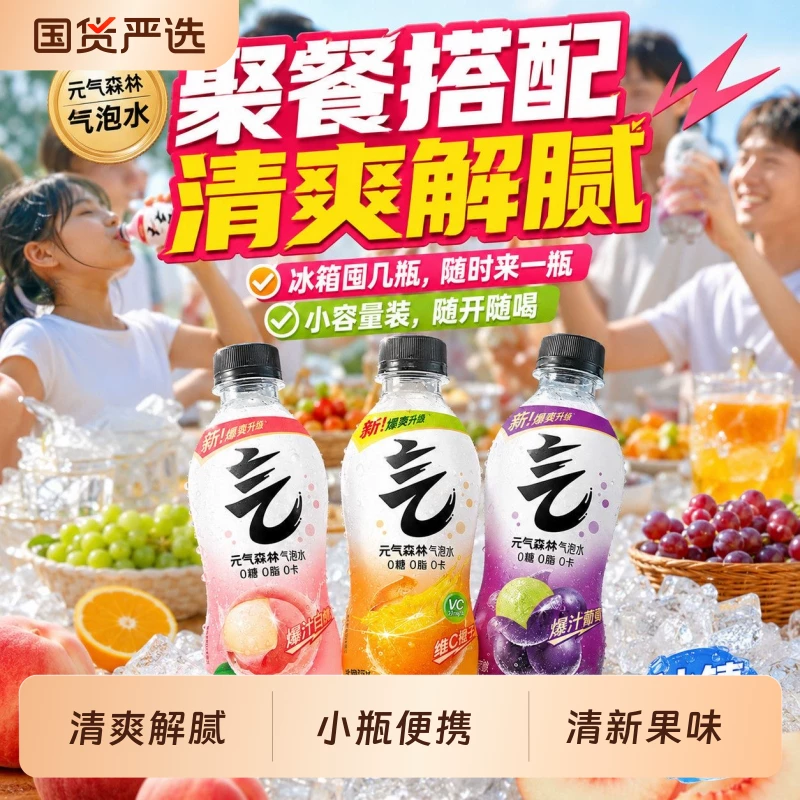 元气森林气泡水480ml*5瓶
