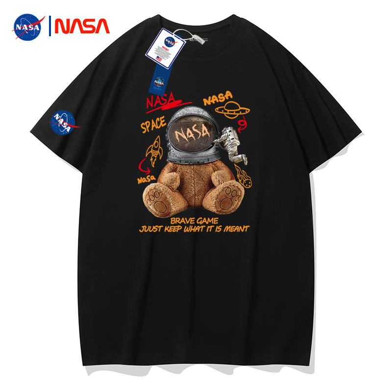 NASA联名款短袖叠T恤男女情侣