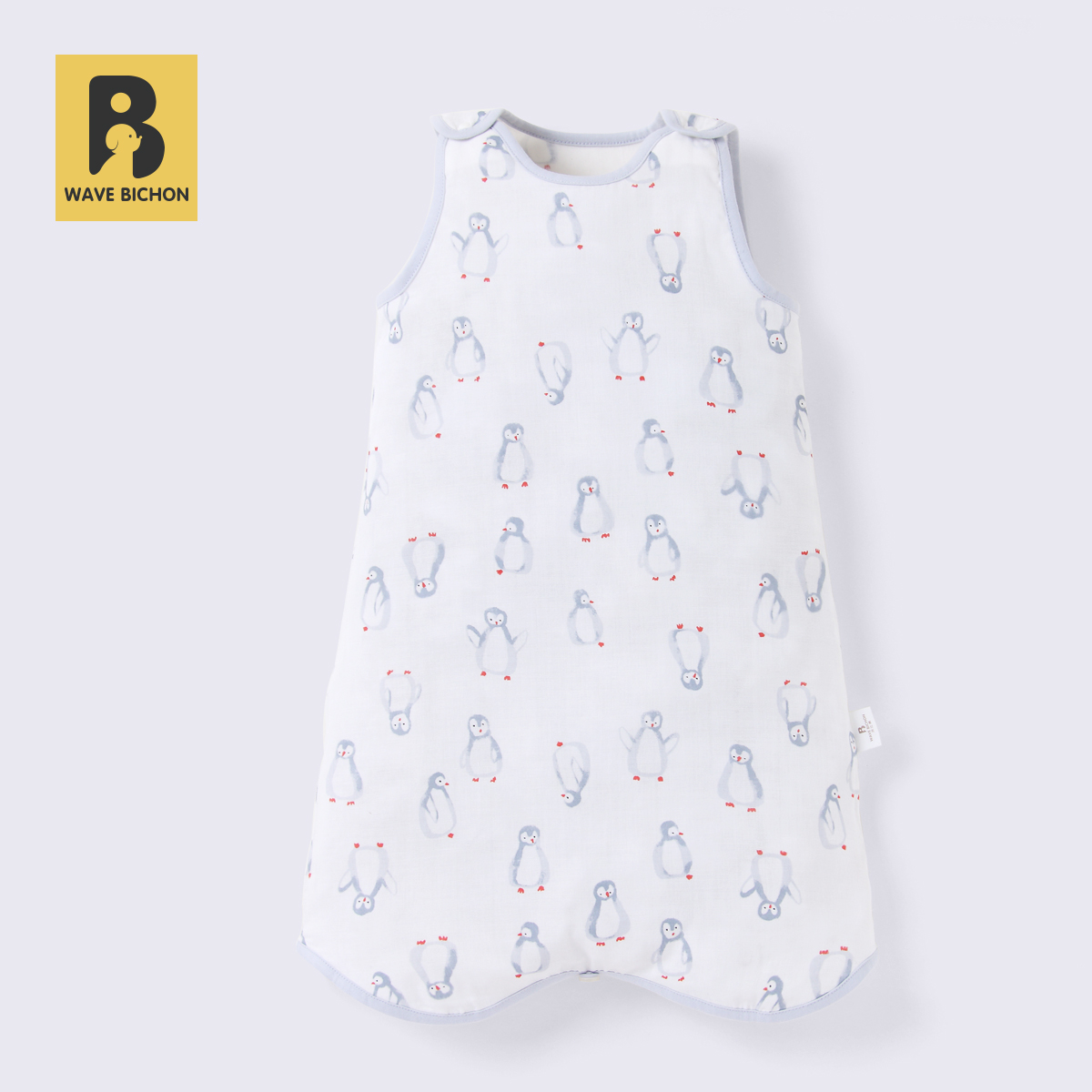 浪比熊宝宝睡袋四季通用款夏季纱布