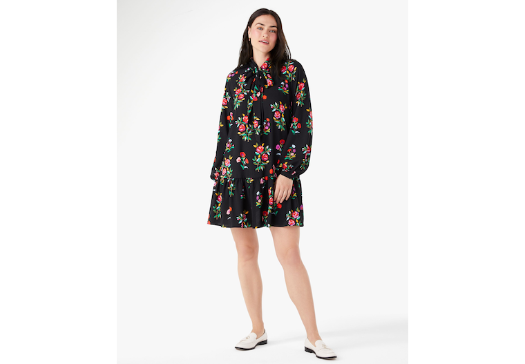 Kate Spade Autumn Floral Tie 碎花连衣裙