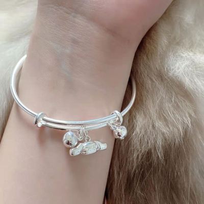 S925银手镯玉桂狗库洛米美乐蒂手镯