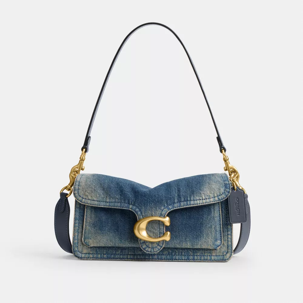 coach tabby shoulder bag 26 in regenerative cotton denim CCX32-B4YMW