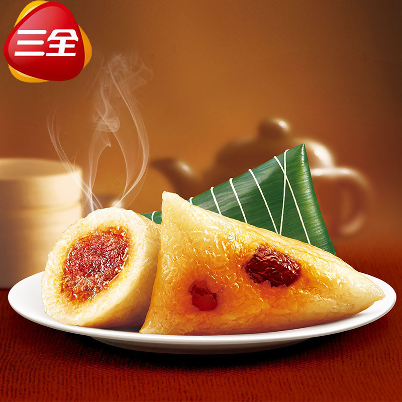 【三全】粽子肉粽蜜枣豆沙甜粽300g