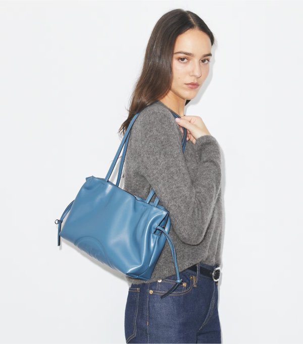 Tory Burch ELLA NATUURA 小号抽绳手提包