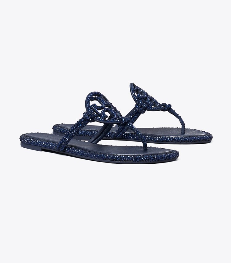 tory burch Miller Crystal Knotted Sandal