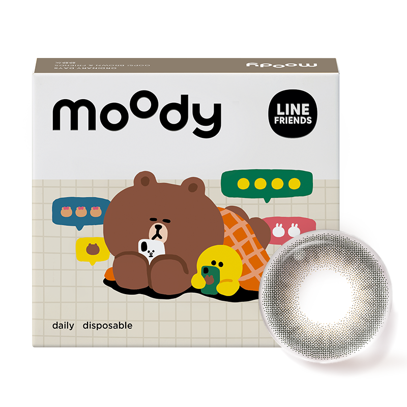 [清仓]moody美瞳蓝色日抛随心搭系列高光彩色隐形眼镜10片装专享
