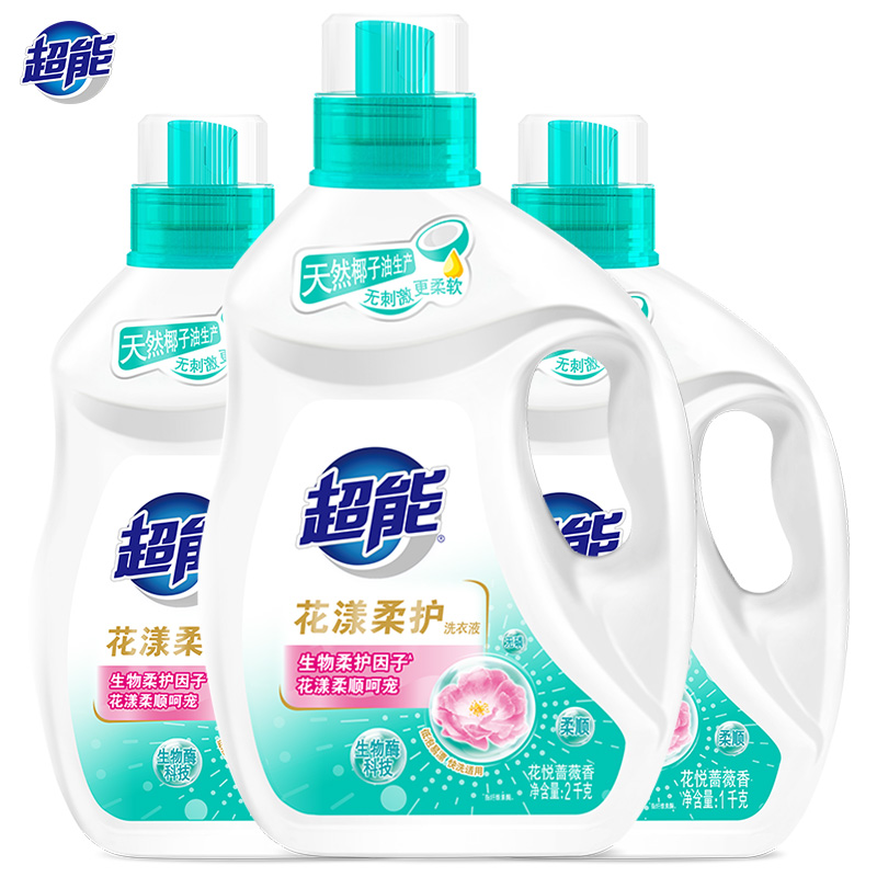 【蜜蜂划算节】超能花漾柔护洗衣液香味持久