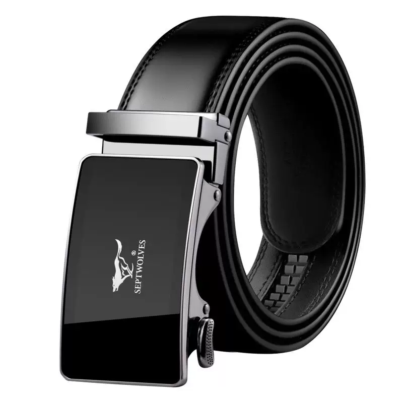 【只有一天】七匹狼男士真皮自动扣腰带