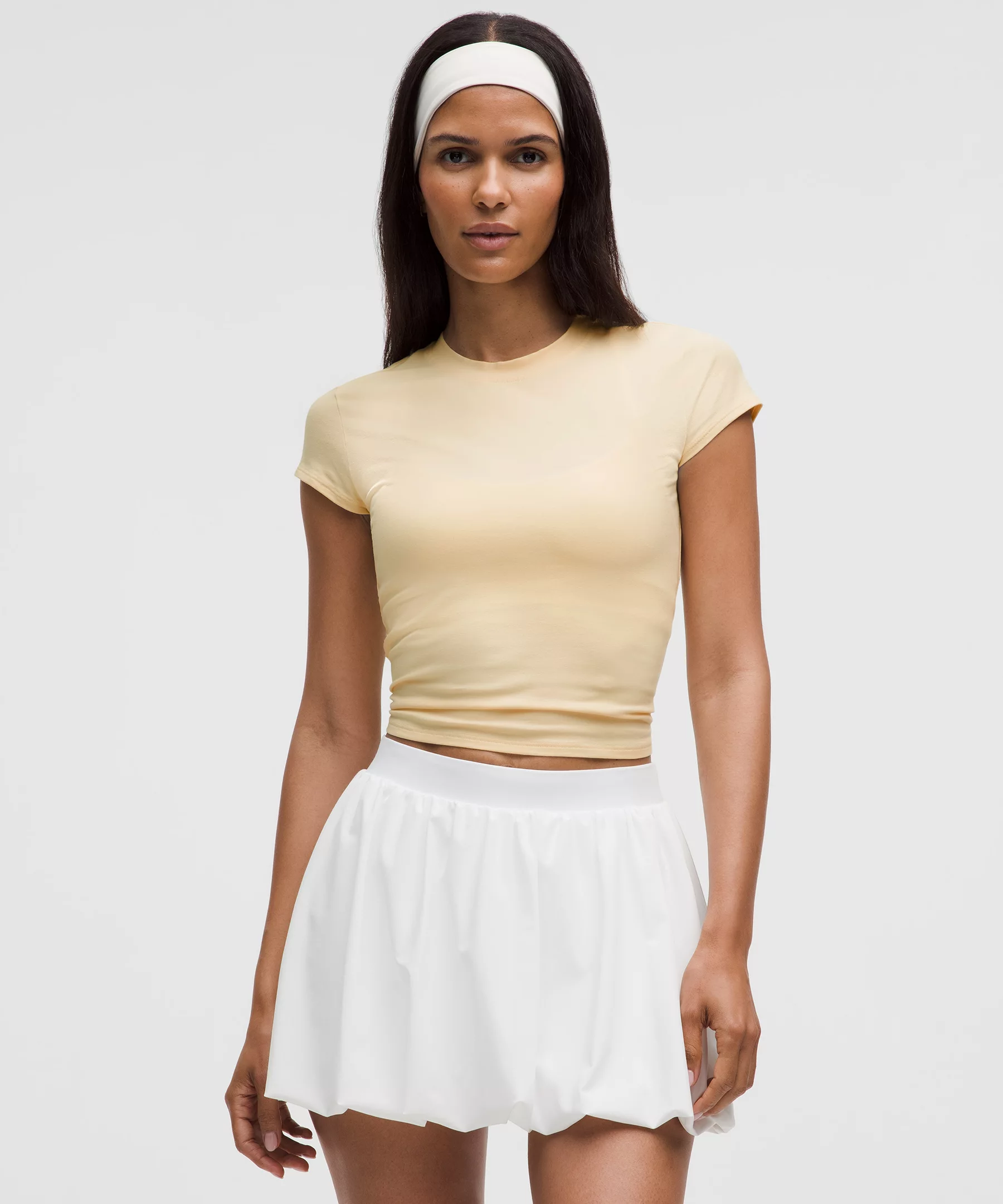 Lululemon Organic Cotton Baby 女士T恤 Butter Cream XS