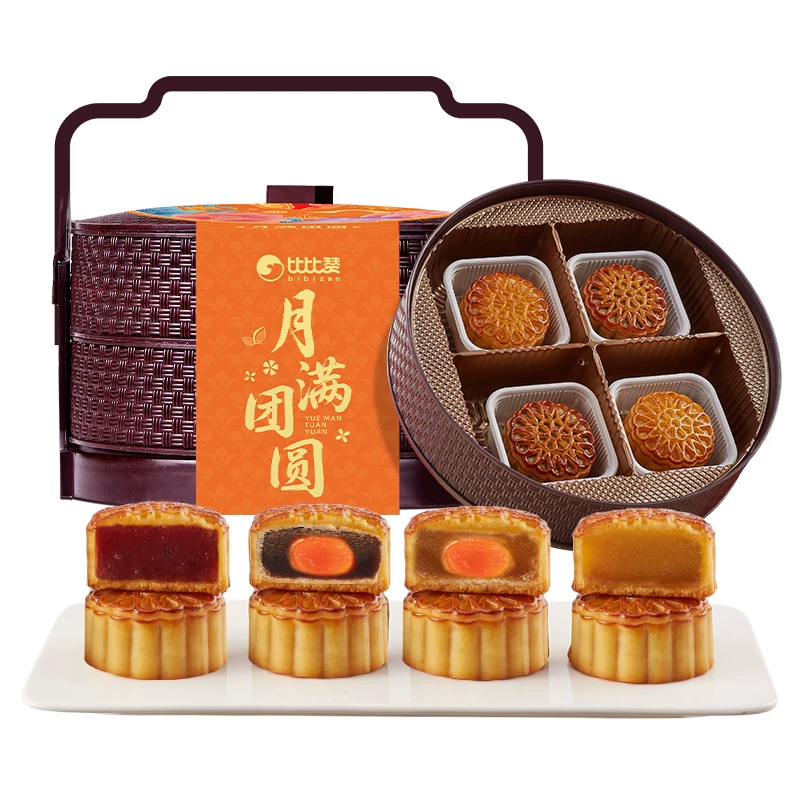 比比赞月满团圆中式提篮礼盒400g