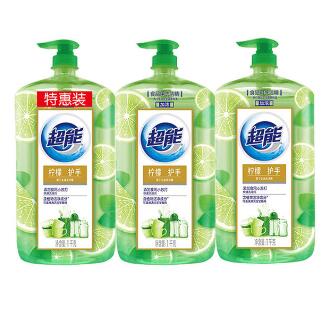 21.9元包邮！超能 离子去油洗洁精3瓶6斤装