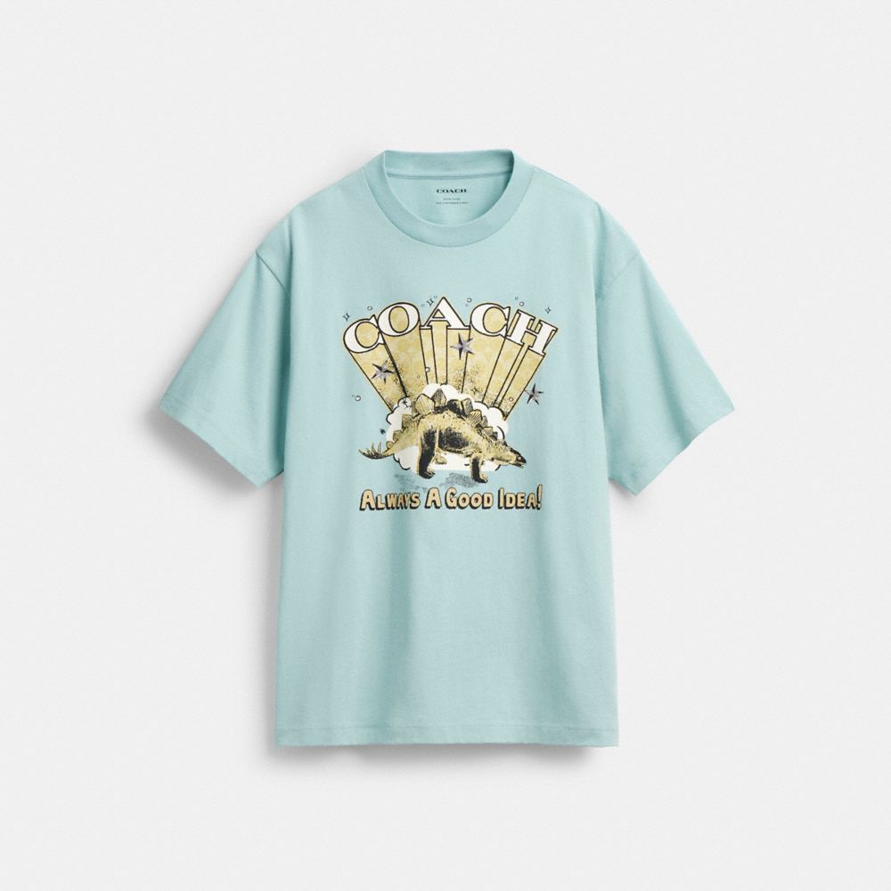 coach stegosaurus relaxed t shirt in organic cotton CY575-XT9