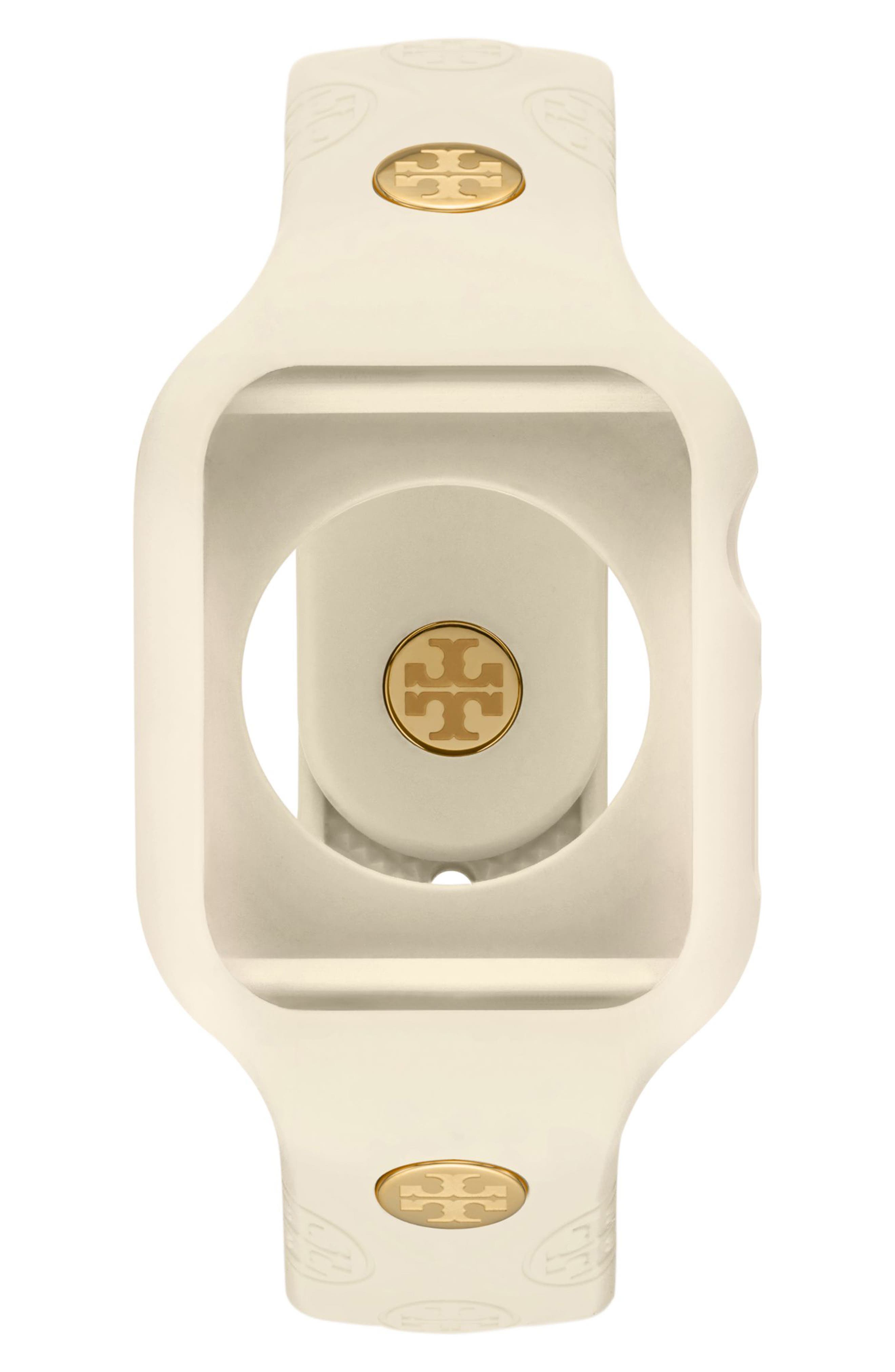 Tory Burch The T Monogram Silicone 20mm Apple Watch® Watchband, 41mm