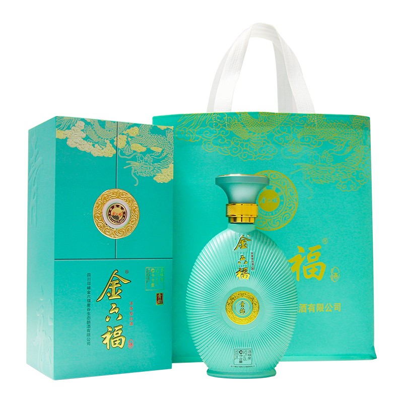 【旗舰店】金六福 浓香型白酒青韵 500ml*2瓶礼盒装