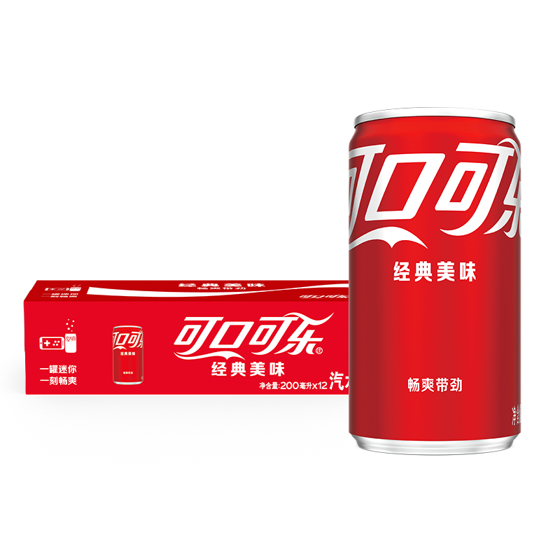 可口可乐碳酸饮料迷你罐mini200mlx12