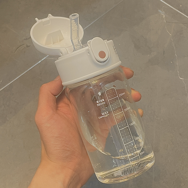 【拍两件小红书同款吸管水杯】夏季玻璃杯