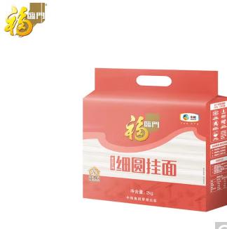 【有券的上】6.9元！福临门 细圆挂面 2kg