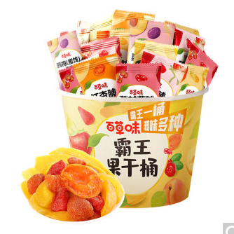 【有券的上】24.9元包邮！百草味.霸王果干桶350g