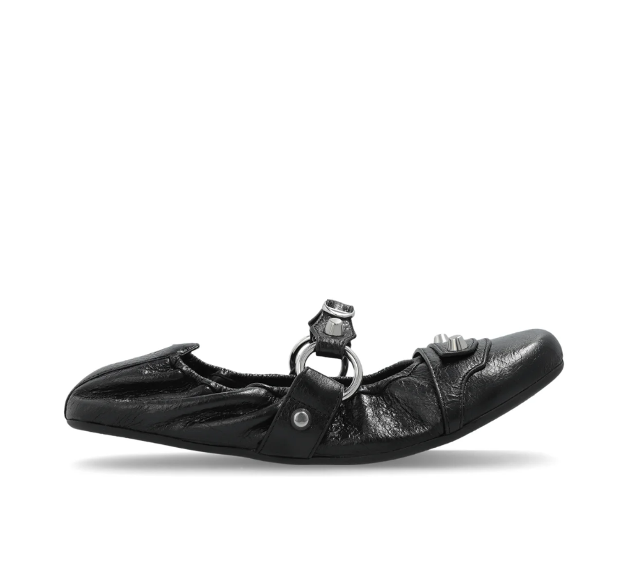 Balenciaga 黑银铆钉芭蕾鞋46折入手