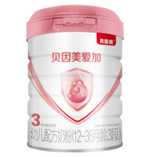 【返20猫超卡后】191.6元包邮！贝因美幼儿配方奶粉1-3周3段800g