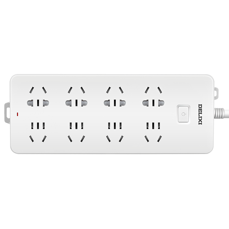 德力西新国标八位总控插座1.8m